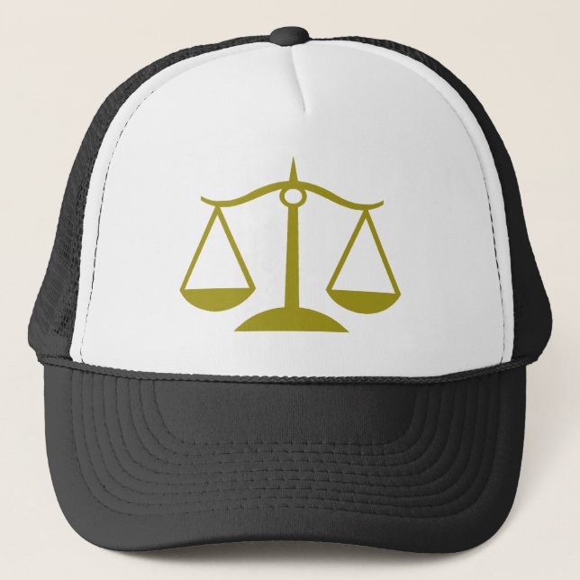 Casquette Échelles de justice - or (Devant)