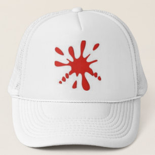 Casquette Éclaboussure rouge de peinture