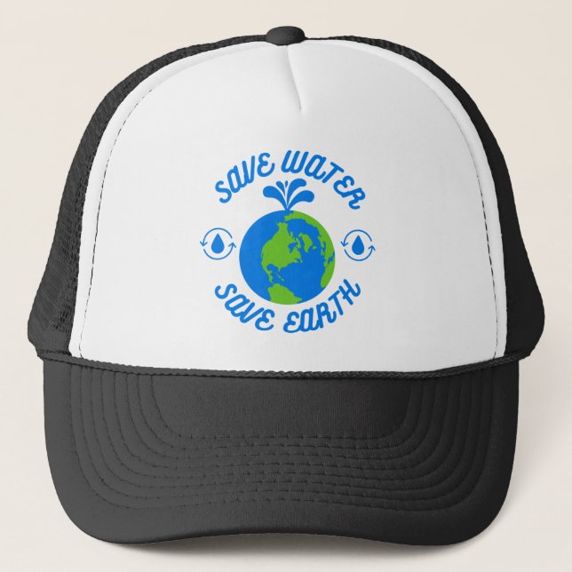 Casquette Économisez de l'eau Économisez de la Terre (Devant)