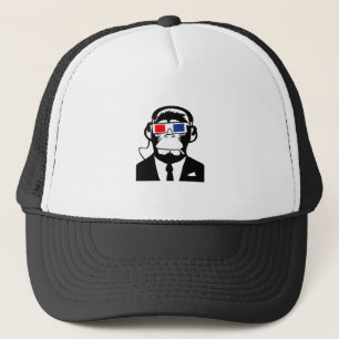 Casquette écouteurs moteurs de club de singe de la singe 3D