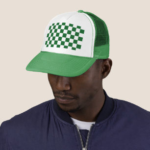 Casquette Écran À damiers Drapeau Green Racing personnalisab