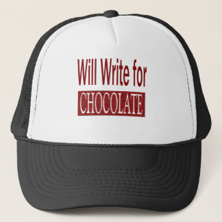 Casquette Écrira pour le cadeau de chocolat pour des auteurs