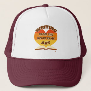 Casquette Écrire du coeur est mon art épopé amusant Logo
