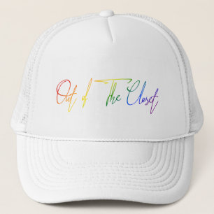 Casquette Écriture manuscrite avec drapeau arc-en-ciel LGBT