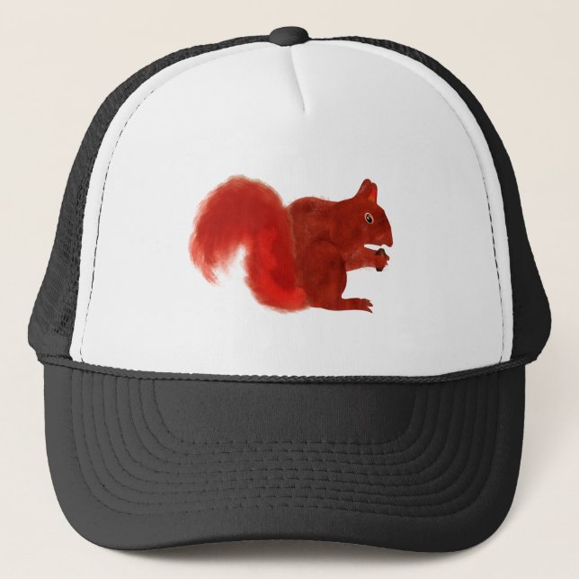 Casquette Écureuil rouge mignon animal boisé (Devant)