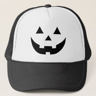 Casquette Éffrayant noir Jack-o'-lantern visage citrouille H