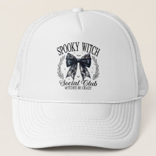 Casquette Éffrayant Witch Social Club Halloween Coquette Bow