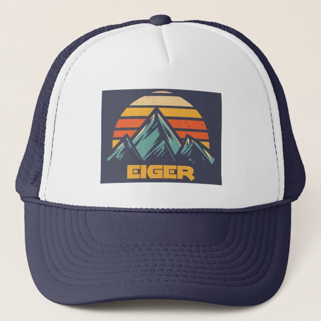 Casquette Eiger Switzerland Retro Turquoise (Devant)