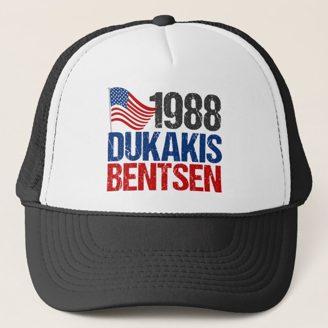 Casquette Élection Vintage Dukakis Bentsen 1988 (Devant)