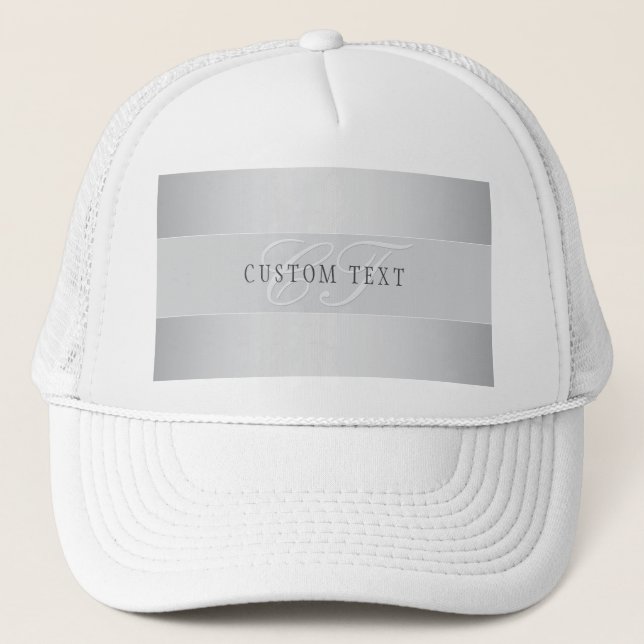 Casquette Élégant écriture de script de monogramme modifiabl (Devant)