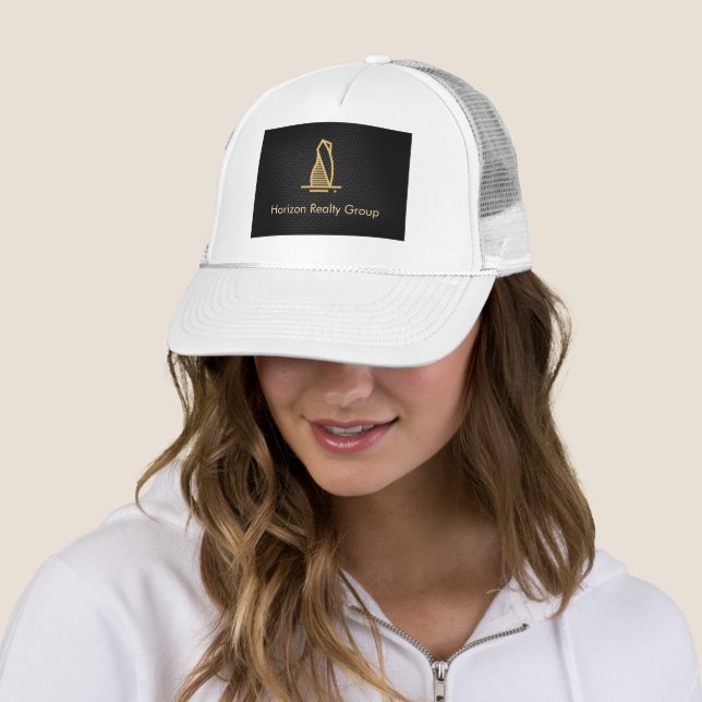 Casquette Élégant immobilier en métal noir (En situation)