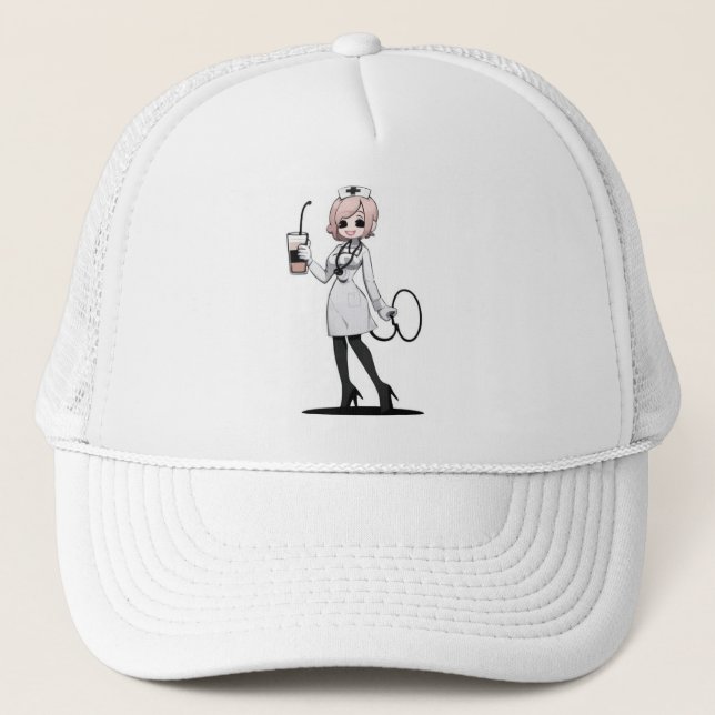 Casquette Elegant Nurse Coffee Cap (Devant)