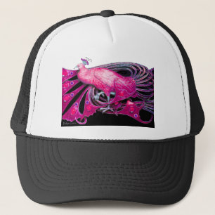 CASQUETTE ELÉGANT PEACOCK EN ROSE, FUCHSIA, NOIR