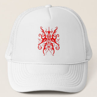 Casquette Elegant Red Tribal Mask Abstract Design