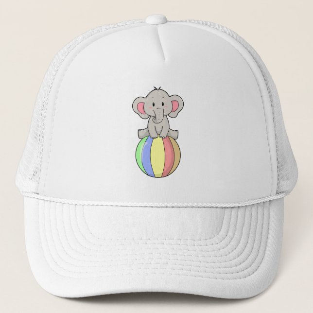 Casquette Eléphant avec ballon (Devant)