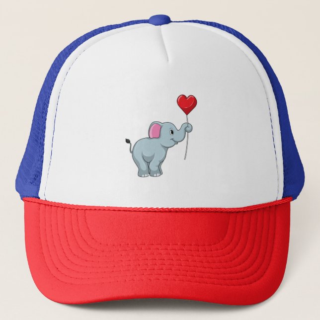 Casquette Eléphant avec ballon cardiaque (Devant)