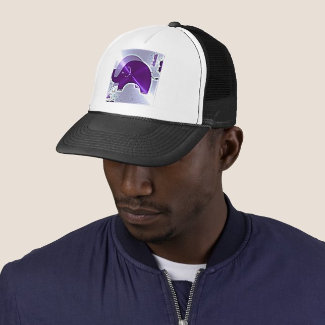 Casquette Éléphants de la conscience d'Alzheimer (En situation)