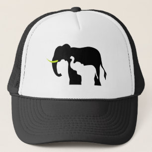 Casquette Eléphants noirs et blancs