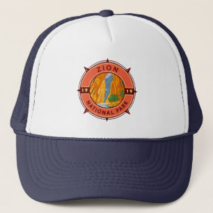 Casquette Emblème de la boussole rétro du parc national Zion
