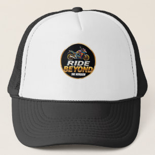 Casquette Emblème de moto vibrant avec éléments dorés