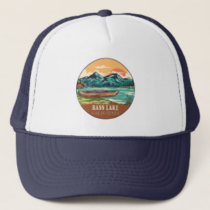 Casquette Emblème de pêche nautique de Bass Lake California