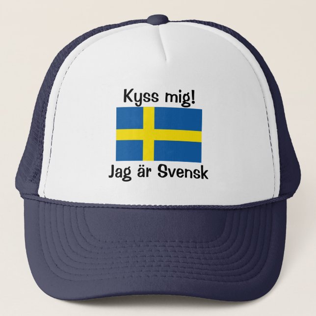 Casquette Embrassez-moi ! Je suis suédois (Devant)