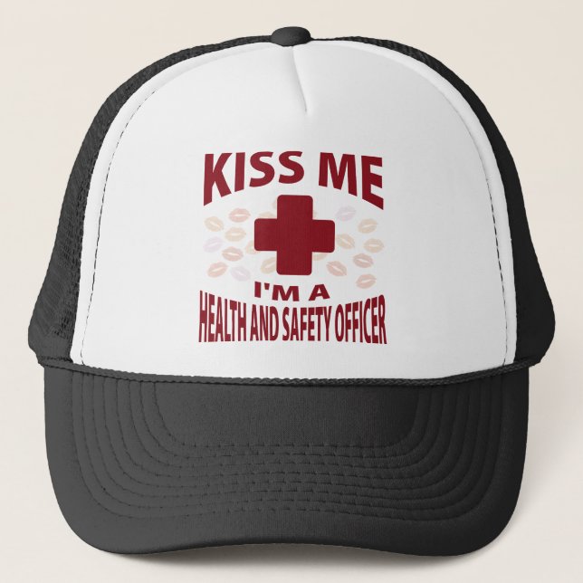 Casquette Embrassez-moi que je suis un dirigeant de santé et (Devant)