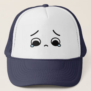 Casquette Emoji visage triste qui se sent abattu