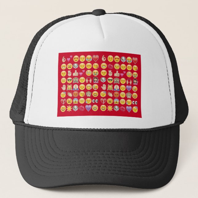 Casquette émoticône rouge (Devant)