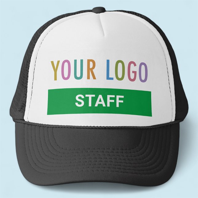 Casquette Employé Chat de camion personnalisé avec logo noir (MISOOK Staff Black Trucker Hat with Logo)