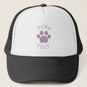 Casquette Empreinte de patte Cat Parfait Purple Purple Purr