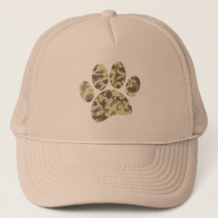Casquette Empreinte de patte de chien Camo