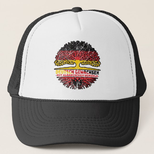 Casquette en albanais, allemand, sapin, racine (Devant)