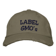 casquette en détresse élargi de l'OGM étiquette