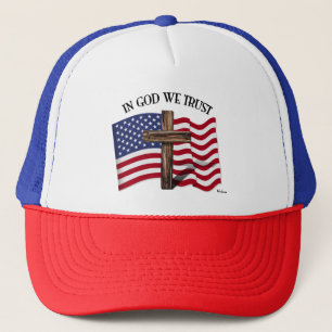 Casquette En Dieu nous faisons confiance à la Croix robuste 