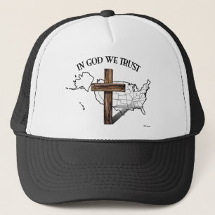 Casquette En Dieu, nous faisons confiance à la croix robuste