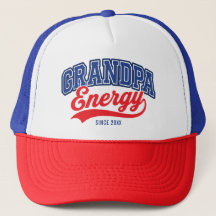 Énergie de Papy Rouge Bleu Rétro Depuis Design