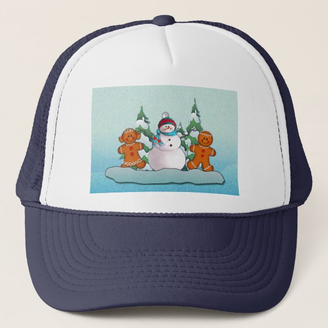 Casquette ENFANTS de BONHOMME DE NEIGE et de PAIN D'ÉPICE (Devant)