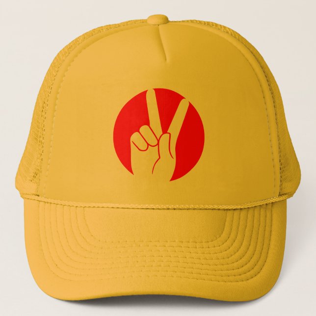 Casquette Enseigne de la paix à un camionneur (Devant)