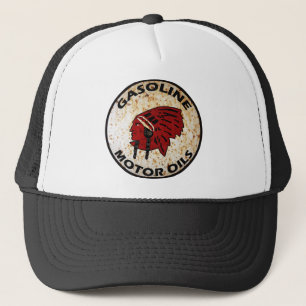 Casquette Enseigne vintage essence Red Indian rouillée.