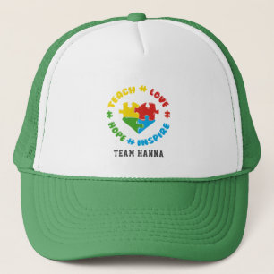 Casquette Enseigner Amour Espoir Inspirer Autisme Personnali