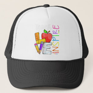 Casquette Enseigner l'amour Inspirer drôle Retour à l'école