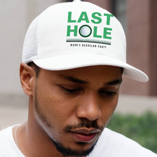 Casquette Enterrement de vie de garçon de golf Dernier trou  (Golf Bachelor Party Last Hole Golfing Trucker Hat
)