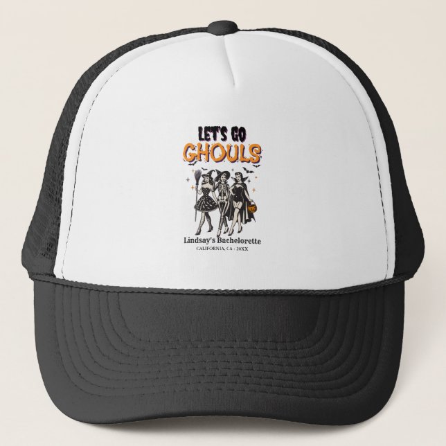 Casquette Enterrement de vie de jeune fille Halloween allons (Devant)
