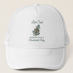 Casquette Enterrement de vie de jeune fille thème ancre naut