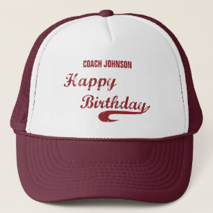 Casquette Entraîneur Joyeux Anniversaire Grand Grunge Baseba