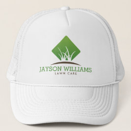 Casquette Entretien de pelouse moderne/Logo d'herbe paysager