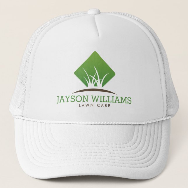 Casquette Entretien de pelouse moderne/Logo d'herbe paysager (Devant)