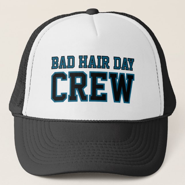 Casquette Équipage de la journée des cheveux mauvais, drôle  (Devant)