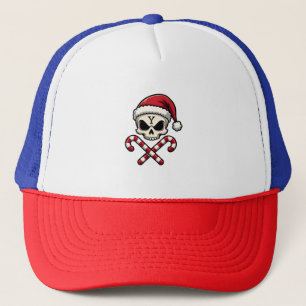 Casquette Équipe Bonbon de Noël Crâne Noël 2025 Drôle Hommes